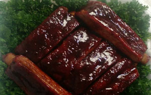 Catering Barbecue pork ribs.